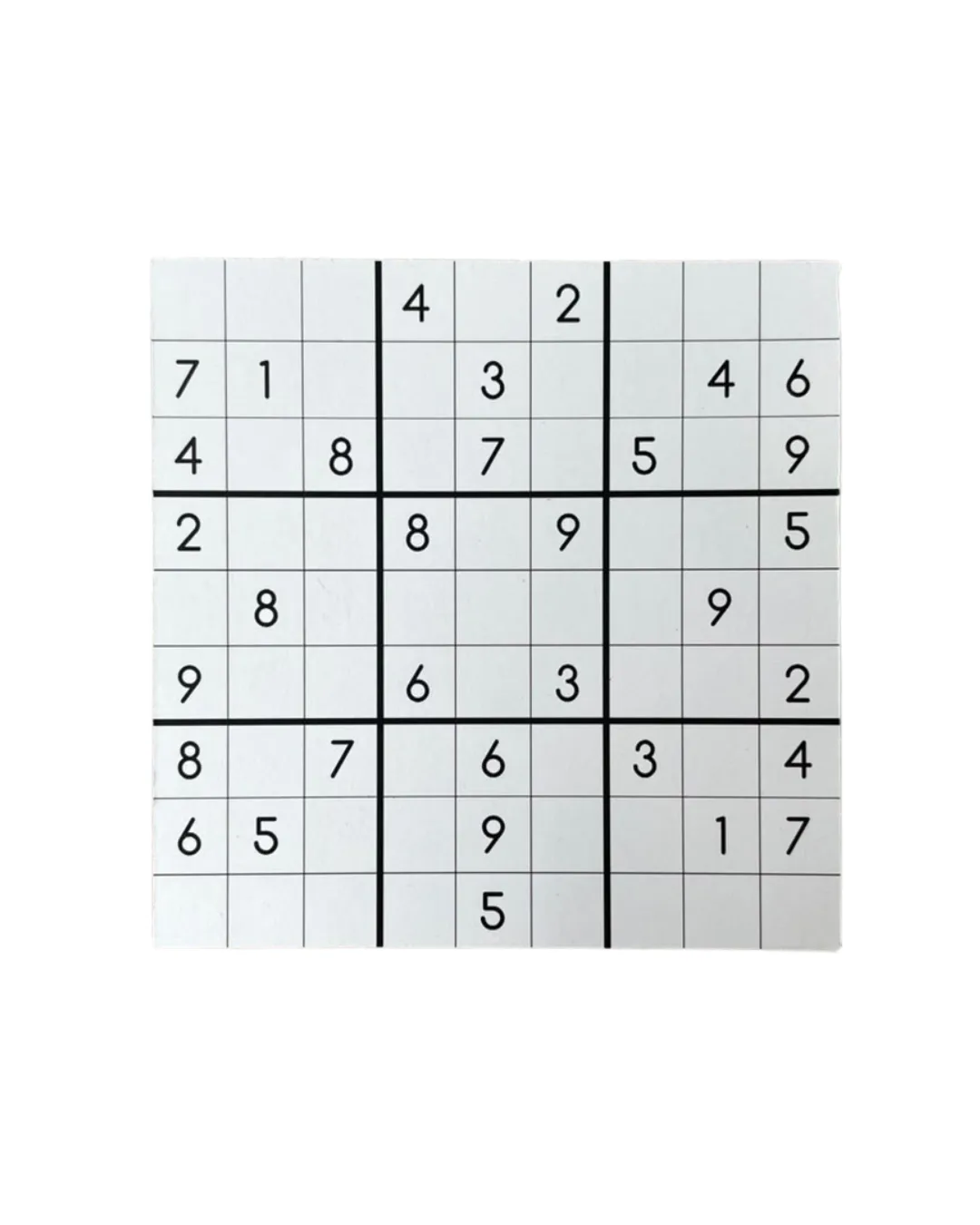 Butterfly art print, sudoku side